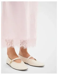 Seed Heritage Crinkled Satin Lace Detail Skirt