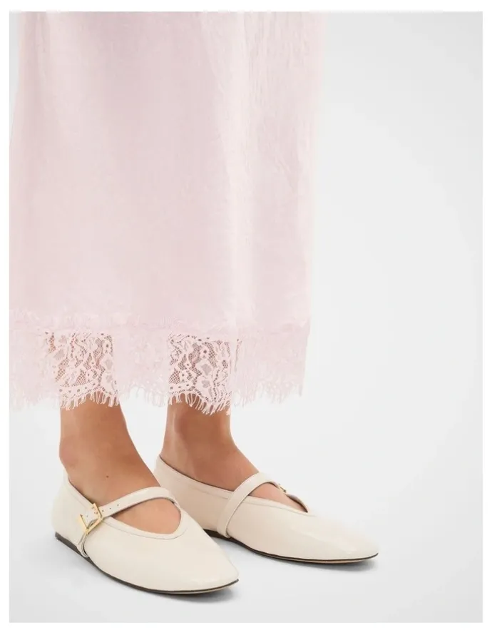 Seed Heritage Crinkled Satin Lace Detail Skirt