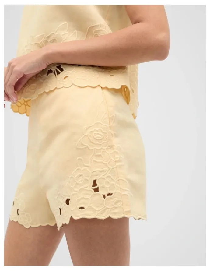 Seed Heritage Cutwork Short in Shortbread