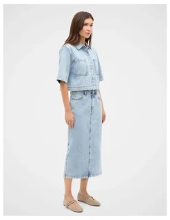 Seed Heritage Denim Column Skirt