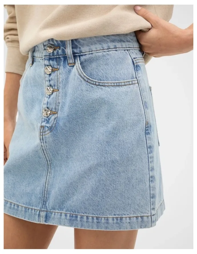 Seed Heritage Denim Mini Button Through Skirt