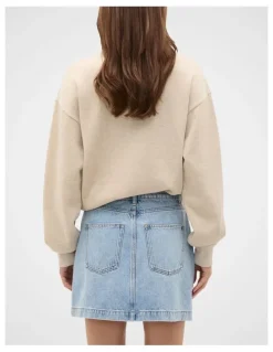 Seed Heritage Denim Mini Button Through Skirt