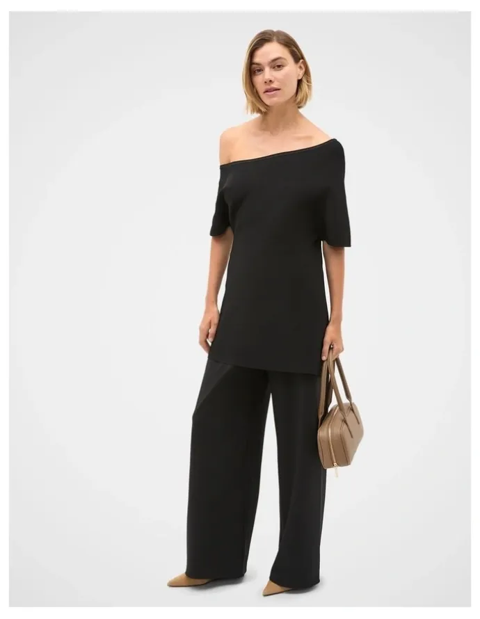 Seed Heritage Easy Wide Leg Pant in Black