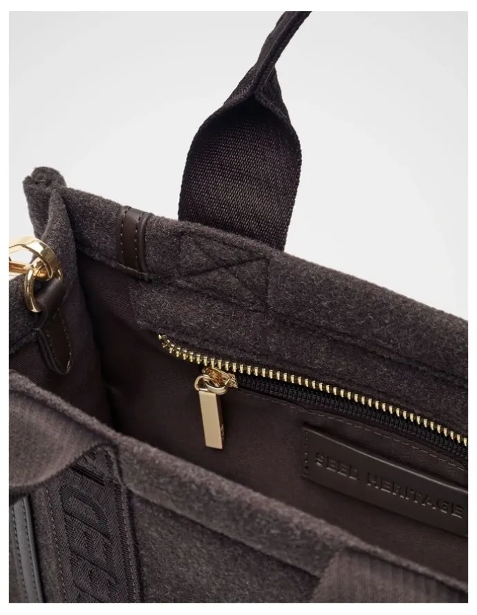 Seed Heritage Felt Mini Tote in Coffee Bean