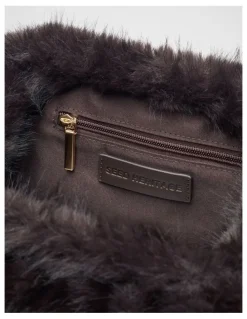 Seed Heritage Fur Clutch in Coffee Bean