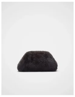 Seed Heritage Fur Clutch in Coffee Bean
