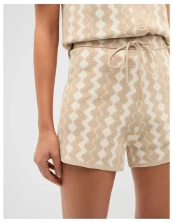 Seed Heritage Jacquard Knit Short in Ecru