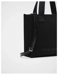 Seed Heritage Knit Tote Bag in Black