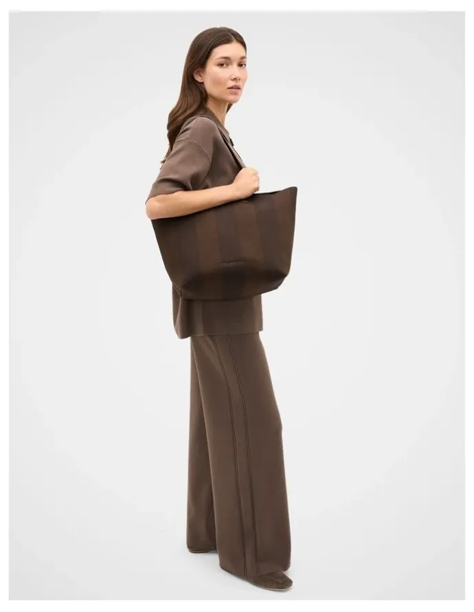 Seed Heritage Knitted Carry All Tote in Chestnut
