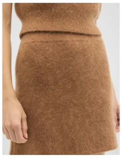 Seed Heritage Knitted Mini Skirt in Amaretto