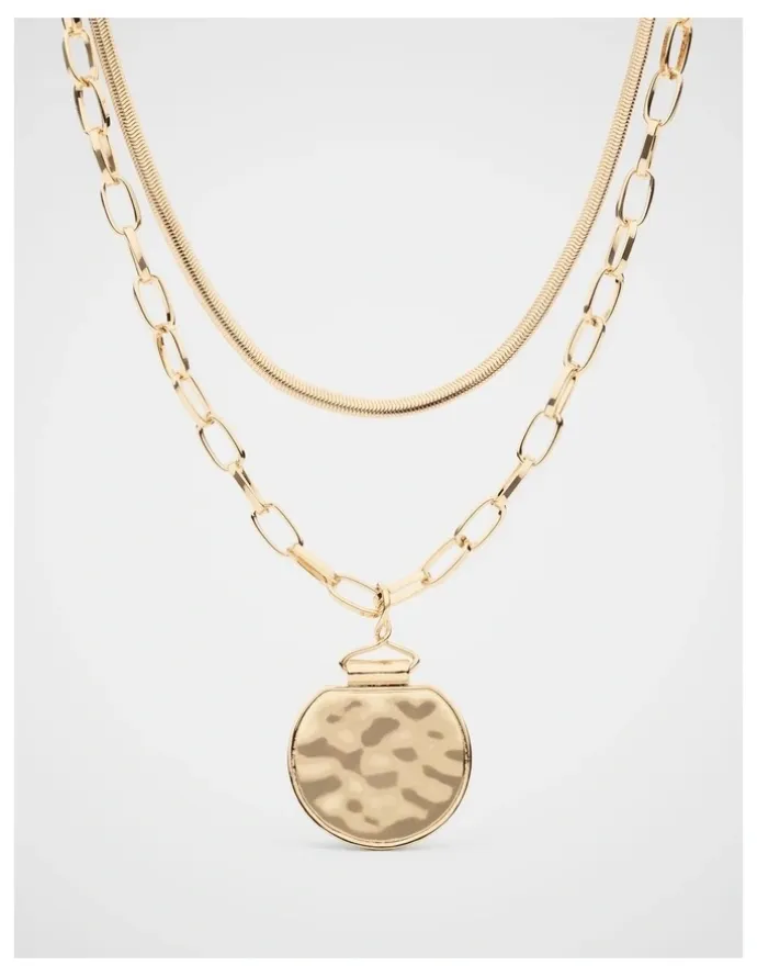 Seed Heritage Layered Molten Pendant Necklace