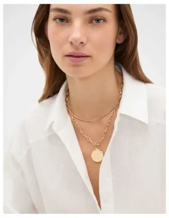 Seed Heritage Layered Molten Pendant Necklace