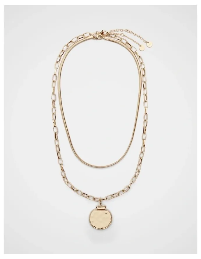Seed Heritage Layered Molten Pendant Necklace