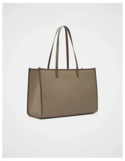 Seed Heritage Leather Detail Carry All Tote in Cocoa