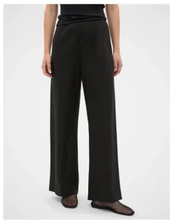 Seed Heritage Linen Easy Wide Leg Pant in Black