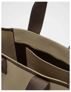 Seed Heritage Logo Knit Mini Tote in Sandstone