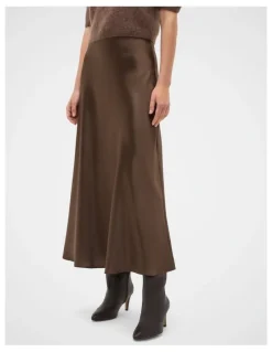 Seed Heritage Satin Midi Skirt