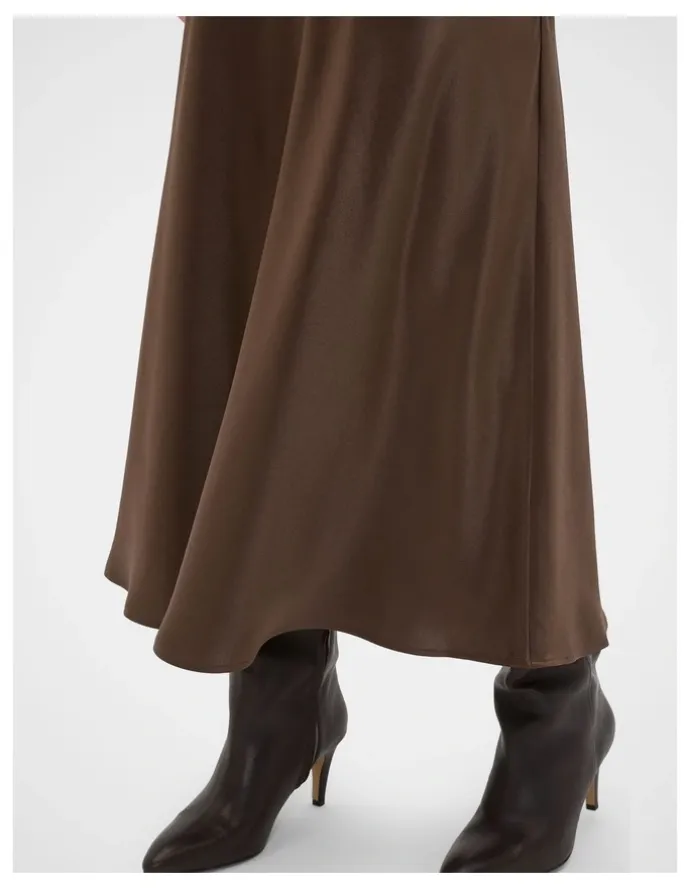 Seed Heritage Satin Midi Skirt