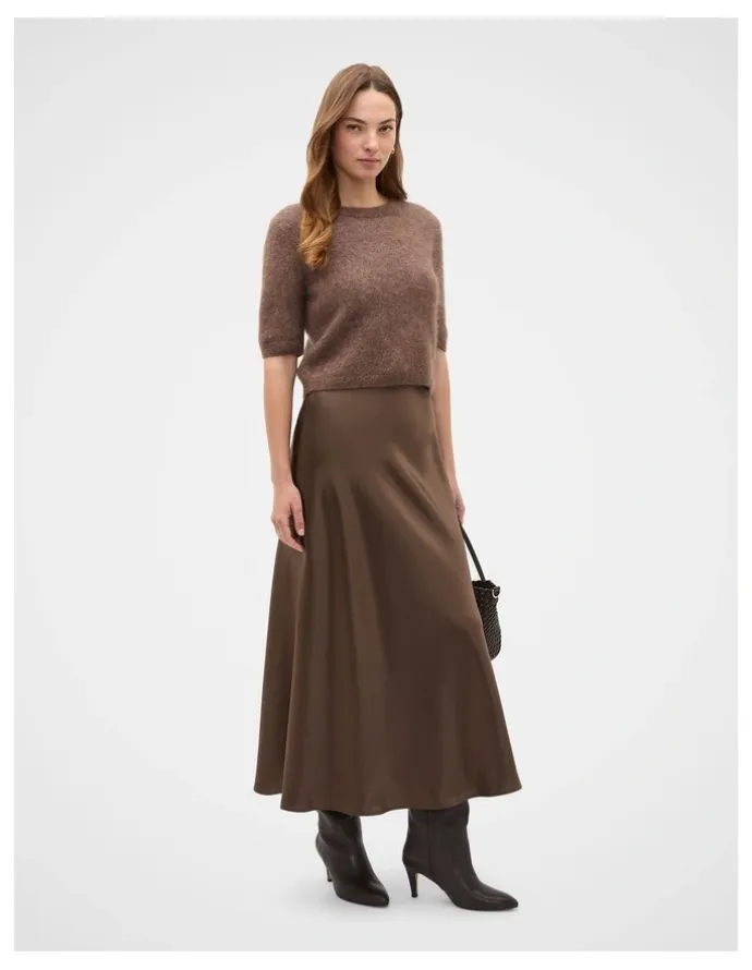 Seed Heritage Satin Midi Skirt
