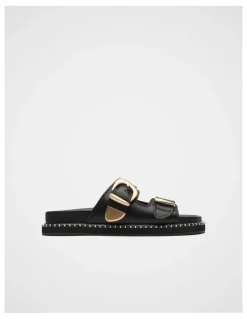 Seed Heritage Sienna Buckle Slide in Black