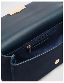 Seed Heritage Suede Clutch in Twilight Blue