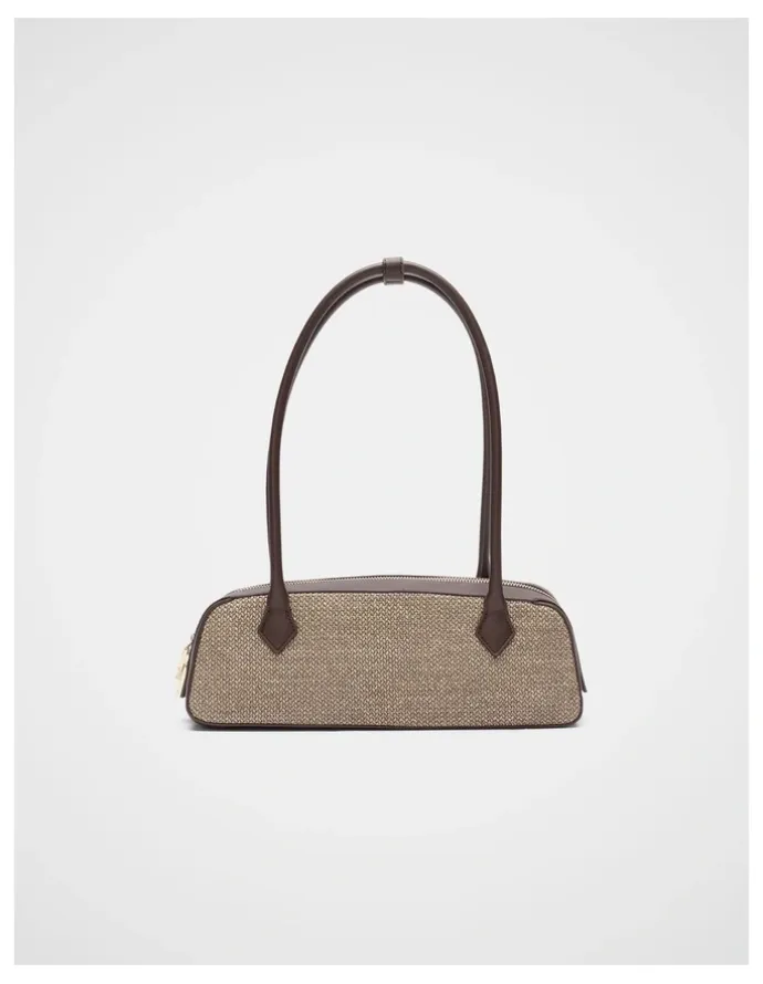 Seed Heritage Textured Detail Shoulder Bag in Chocolate