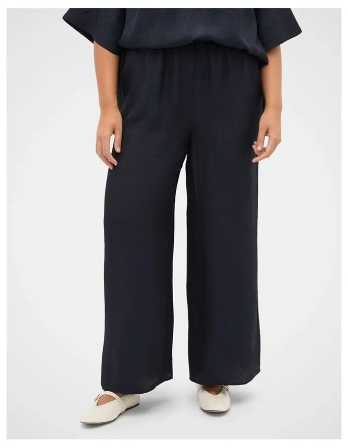 Seed Heritage Textured Satin Easy Wide Leg Pant