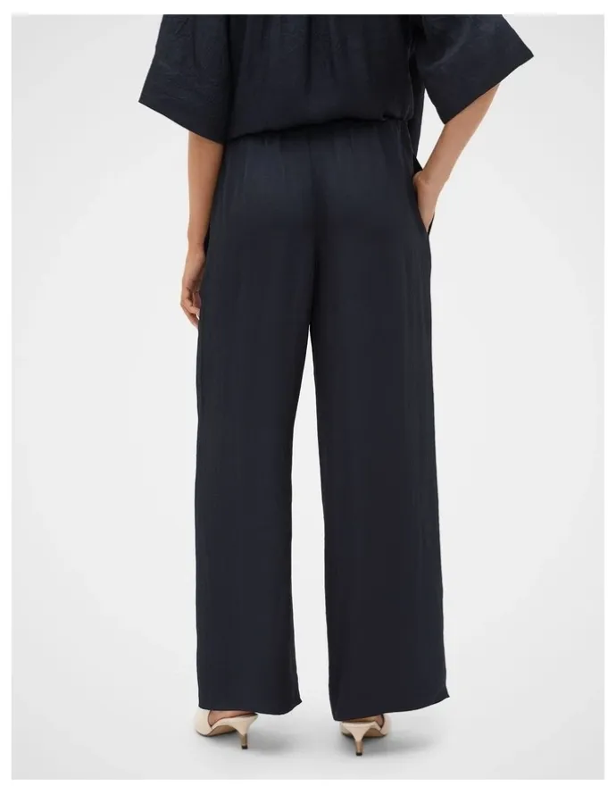 Seed Heritage Textured Satin Easy Wide Leg Pant