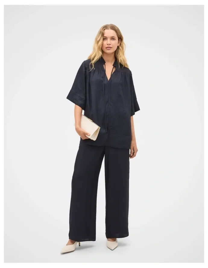 Seed Heritage Textured Satin Blouse