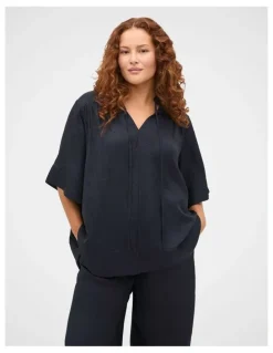Seed Heritage Textured Satin Blouse