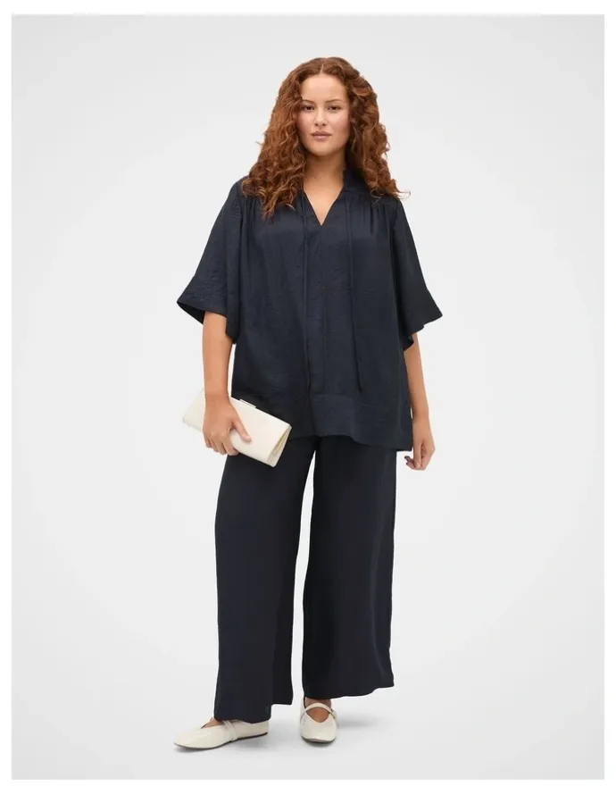 Seed Heritage Textured Satin Blouse