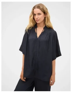 Seed Heritage Textured Satin Blouse