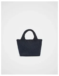 Seed Heritage Woven Textured Crossbody Bag in Twilight Blue