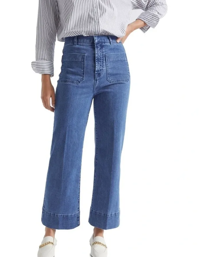 Seed Heritage Core Wide Leg Pocket Jean in Denim