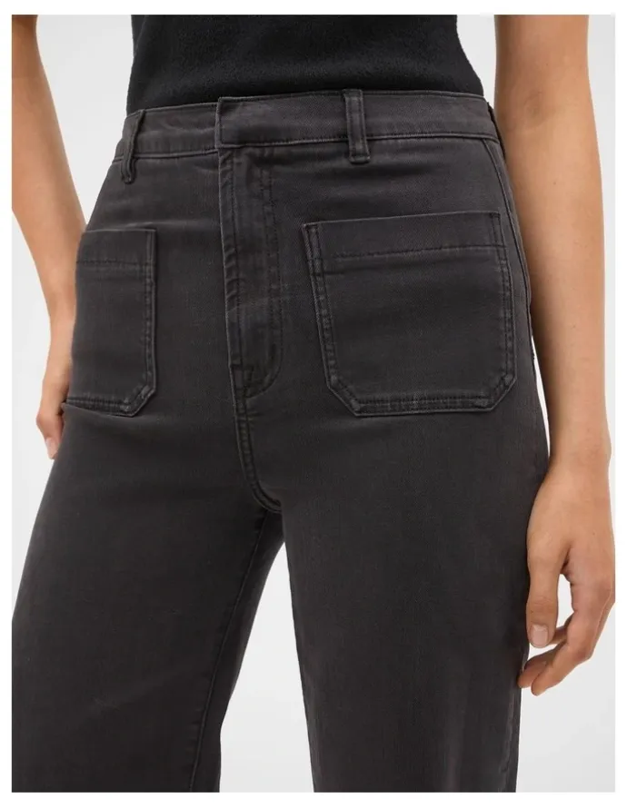 Seed Heritage Core Wide Leg Pocket Jeans in Charcoal Wash