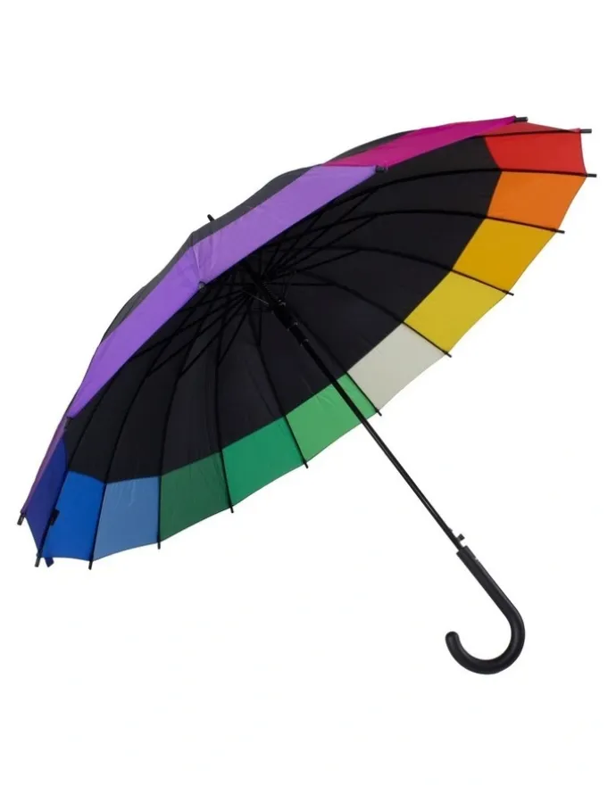 Shelta Patch Long Umbrella in Rainbow