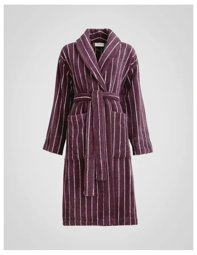 Sheridan Aven Stripe Robe in Clove