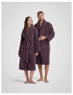 Sheridan Aven Stripe Robe in Clove