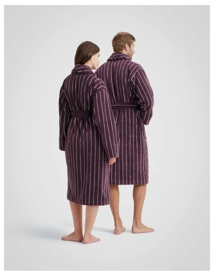 Sheridan Aven Stripe Robe in Clove
