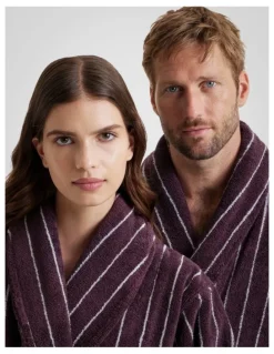 Sheridan Aven Stripe Robe in Clove