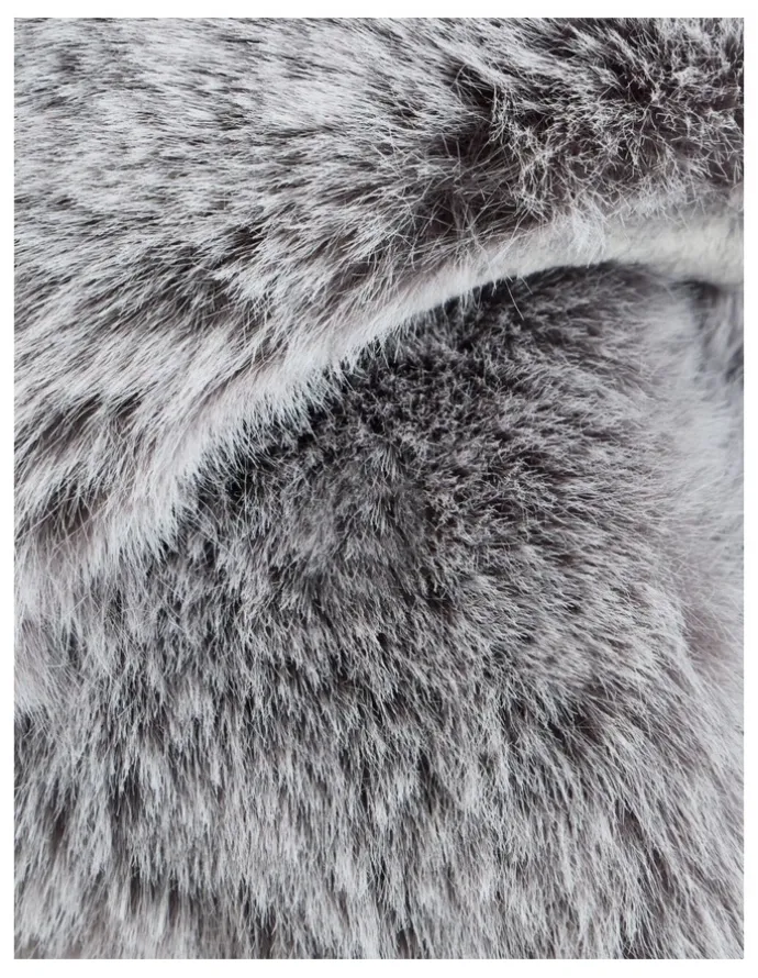 Sheridan Carlson Faux Fur Slipper in Smoke