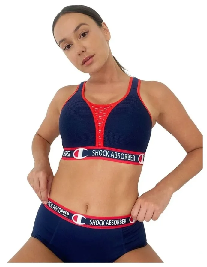 Shock Absorber Moisture Wicking Sports Underwear Shorty in Athletic Navy