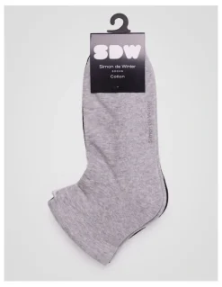 Simon De Winter 3 Pack Circulation Quarter Crew Socks in Grey, White, and Black