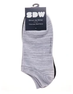 Simon De Winter Bamboo Low Cut Socks 3 Pack in Multi