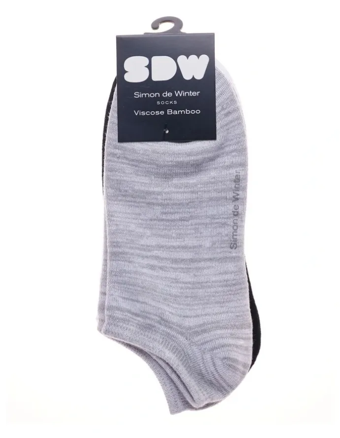 Simon De Winter Bamboo Low Cut Socks 3 Pack in Multi