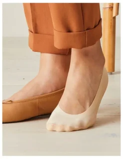 Simon De Winter Laser Cut Footlets 3 Pack in Beige