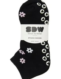 Simon De Winter Patterned Grip Sole Low Cut Socks 3 Pack in Multi