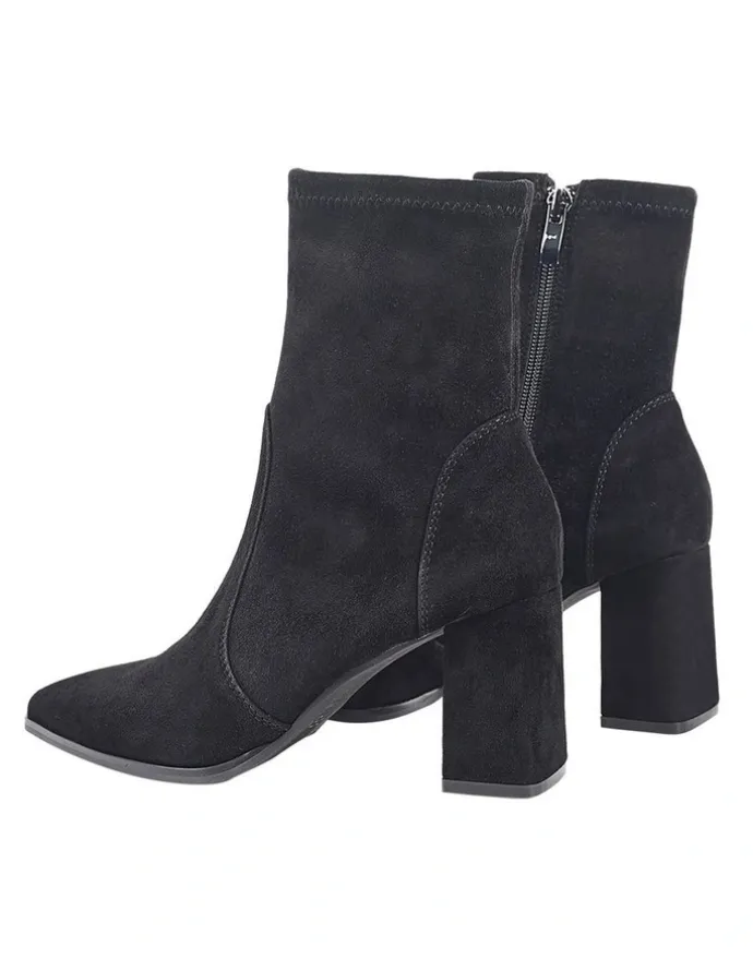 Siren Hope Ankle Boots in Black Suede