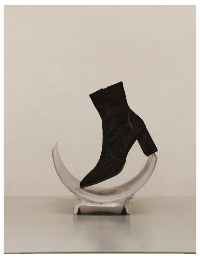 Siren Hope Ankle Boots in Black Suede