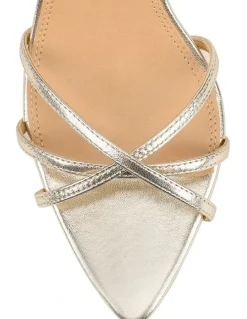 Siren Madison Point Toe Strappy Heel in Gold